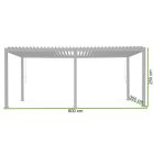 SUN PREMIUM 3x6 m fehér terasz pergola