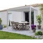 SUN PREMIUM WALL 3x3 m fehér terasz pergola