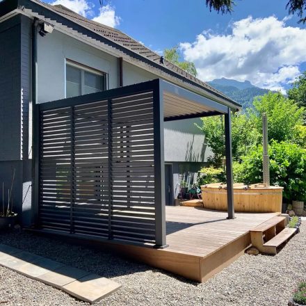 SUN PREMIUM antracit zsalus panel (4m-s pergolához)