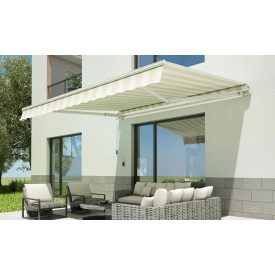   Sun Classic falra szerelhető napellenző 400x300 Fehér/szürkésbarna