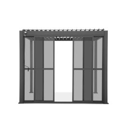   SUN PREMIUM antracit Polikarbonát tolóajtó 4 méteres pergolához