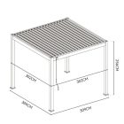 SUN ELEGANCE 3x3m szabadon álló terasz pergola - Antracit Kerti Terasz árnyékoló