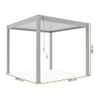 SUN ELEGANCE 3x3 m Light Gray terasz pergola