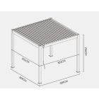 SUN ELEGANCE 3x3 m Light Gray terasz pergola