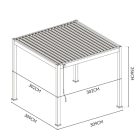 SUN ELEGANCE 3x3 m Taupe szürke terasz pergola