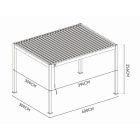 SUN ELEGANCE 3x4 m Light Gray terasz pergola