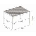 SUN ELEGANCE 3x4 m Fehér terasz pergola
