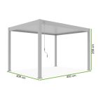 SUN ELEGANCE 3x4 m Fehér terasz pergola