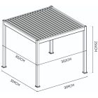 SUN ELEGANCE 3x3 m  Motoros light grey terasz pergola + LED világítás