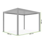 SUN ELEGANCE 3x4 m  Motoros light grey terasz pergola + LED világítás