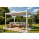 SUN ELEGANCE 3x4 m  Motoros fehér terasz pergola + LED világítás