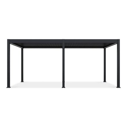 SUN ELEGANCE 3x6 m  Motoros antracit terasz pergola + LED világítás