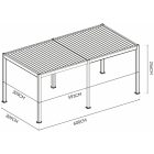 SUN ELEGANCE 3x6 m  Motoros antracit terasz pergola + LED világítás