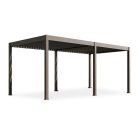 SUN ELEGANCE 3x6 m  Motoros taupe szürke terasz pergola + LED világítás