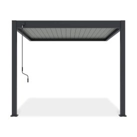 SUN ELEGANCE WALL 3x3 m light grey terasz pergola