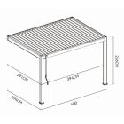 SUN ELEGANCE WALL 3x4 m light grey terasz pergola