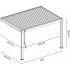 SUN ELEGANCE WALL 3x4 m taupe szürke terasz pergola