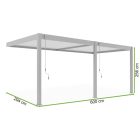 SUN ELEGANCE WALL 3x6 m antracit terasz pergola