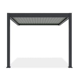   SUN ELEGANCE WALL 3x3 m  Motoros light grey terasz pergola + LED világítás