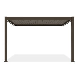   SUN ELEGANCE WALL 3x4 m  Motoros taupe szürke terasz pergola + LED világítás