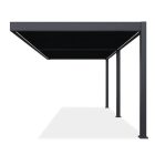 SUN ELEGANCE WALL 3x6 m  Motoros antracit terasz pergola + LED világítás