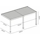 SUN ELEGANCE WALL 3x6 m  Motoros light grey terasz pergola + LED világítás