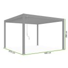 SUN DELUXE 3.6x4 m antracit terasz pergola