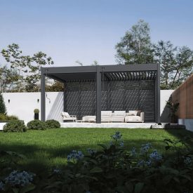 SUN DELUX 3,6x5,3 m antracit szabadon álló terasz pergola