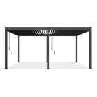 SUN DELUX 3,6x5,3 m antracit szabadon álló terasz pergola