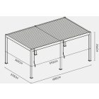 SUN DELUXE 3.6x6 m antracit terasz pergola