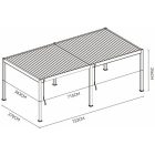 SUN DELUXE 3,6x7,2 m antracit terasz pergola