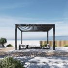 SUN DELUX PRO Motoros + Led világítás 3x4 m antracit terasz pergola
