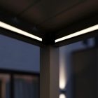 SUN DELUX PRO Motoros + Led világítás 3x4 m antracit terasz pergola