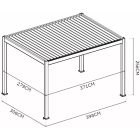 SUN DELUX PRO Motoros + Led világítás 3x4 m antracit terasz pergola