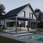 SUN DELUX PRO motoros + Led világítás 4x6 m kerti terasz pergola