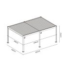 SUN DELUX PRO motoros + Led világítás 4x6 m kerti terasz pergola