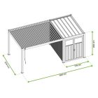 SUN FUSION 3x4+2 m antracit terasz pergola tárolóval
