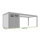 SUN Superior 5,3x3+2 m gépkocsi beálló tárolóval antracit