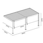 SUN ELEGANCE WALL 3x6 m fehér terasz pergola