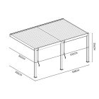 SUN DELUX Wall 3,6x5,3 m antracit terasz pergola