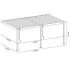 SUN DELUX Wall 3,6x6 m antracit terasz pergola