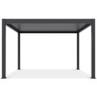 SUN DELUX PRO Motoros + Led világítás 4x4 m antracit terasz pergola