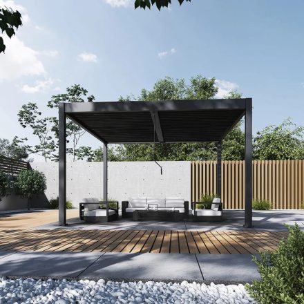 SUN ELEGANCE DUO 4x4 m antracit terasz pergola