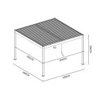 SUN ELEGANCE DUO 4x4 m antracit terasz pergola