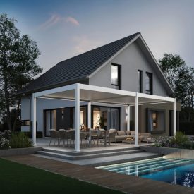 SUN DELUX motoros 3,6x7,2 m Fehér terasz pergola