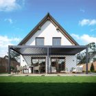 SUN DELUXE 3,6x7,2 m bioklimatikus falra szerelhető aluminium pergola