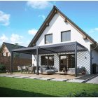 SUN DELUXE 3,6x7,2 m bioklimatikus falra szerelhető aluminium pergola