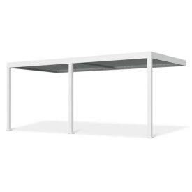   SUN ELEGANCE WALL 3x6 m  Motoros Fehér terasz pergola + LED világítás