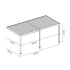 SUN ELEGANCE WALL 3x6 m  Motoros Fehér terasz pergola + LED világítás