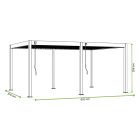 SUN DELUXE 3.6x6 m fehér terasz pergola